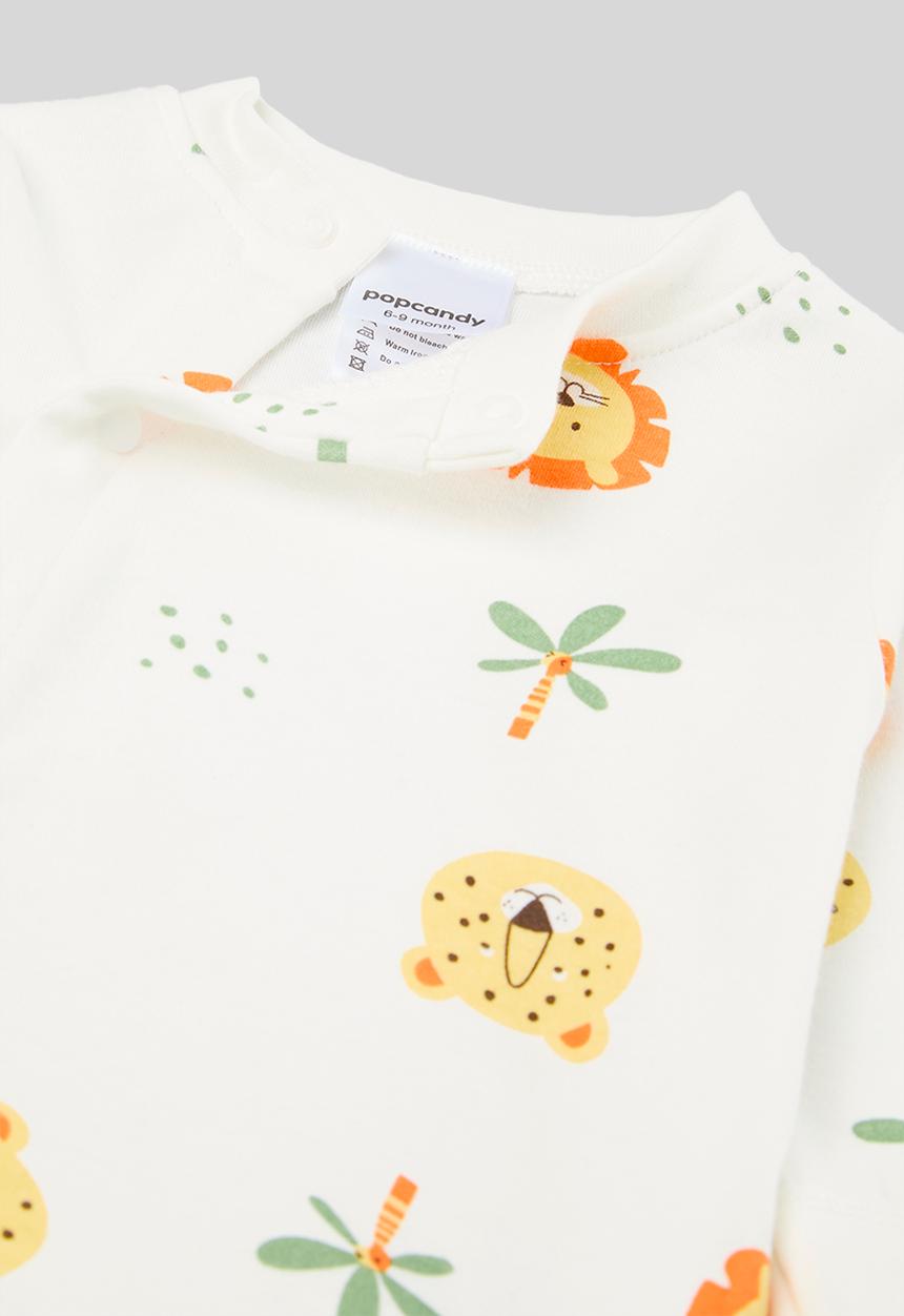 Pop Candy - Printed babygrow - white