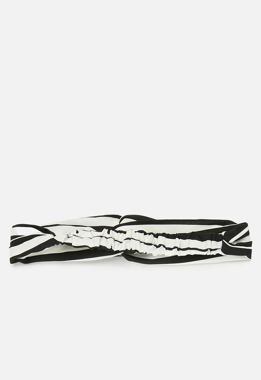 Pop Candy - Striped hair band - black & white