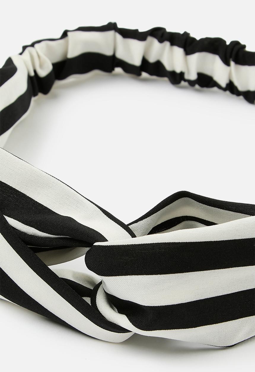 Pop Candy - Striped hair band - black & white