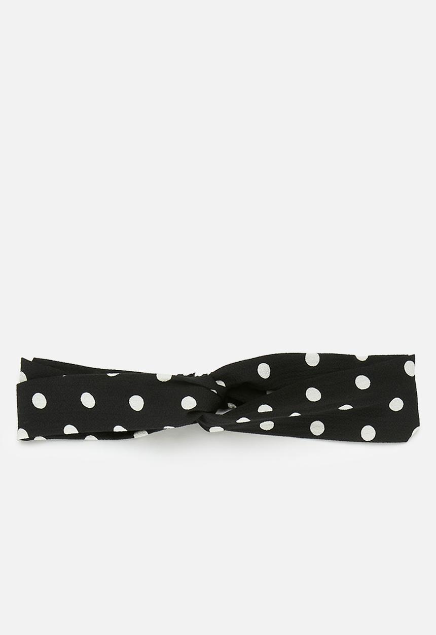 Pop Candy - Polka dot hairband - black & white