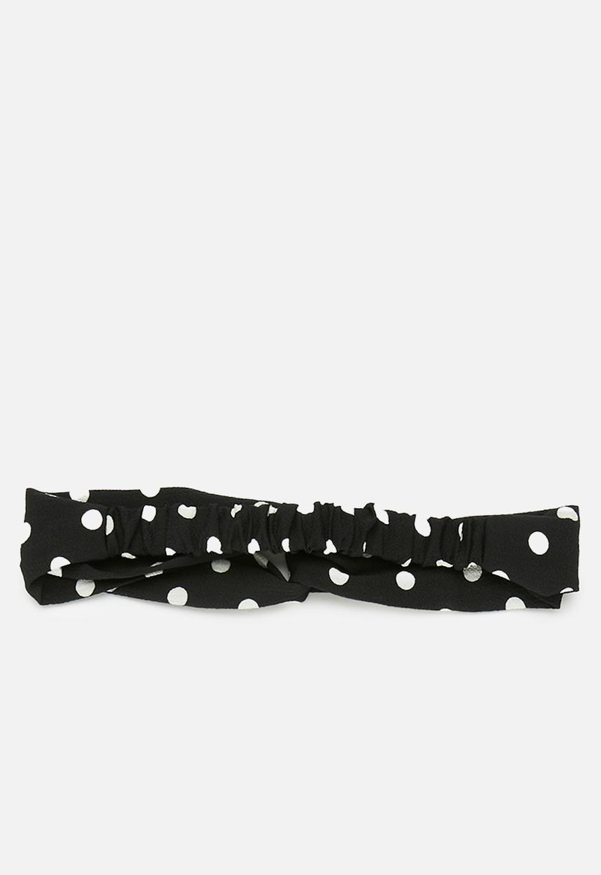 Pop Candy - Polka dot hairband - black & white