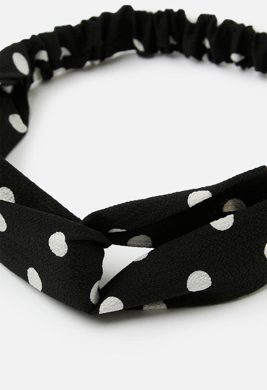 Pop Candy - Polka dot hairband - black & white