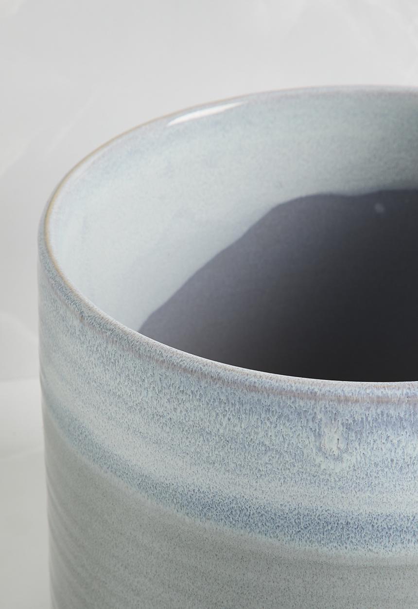 Silk By Design - Glazed ceramic planter - blue