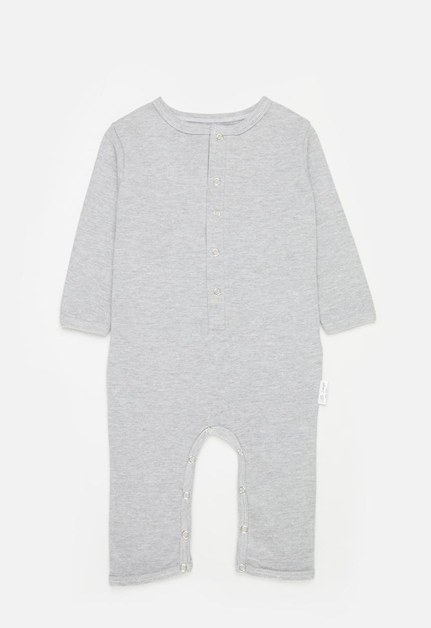 Little Lumps - Tab footless babygrow - grey