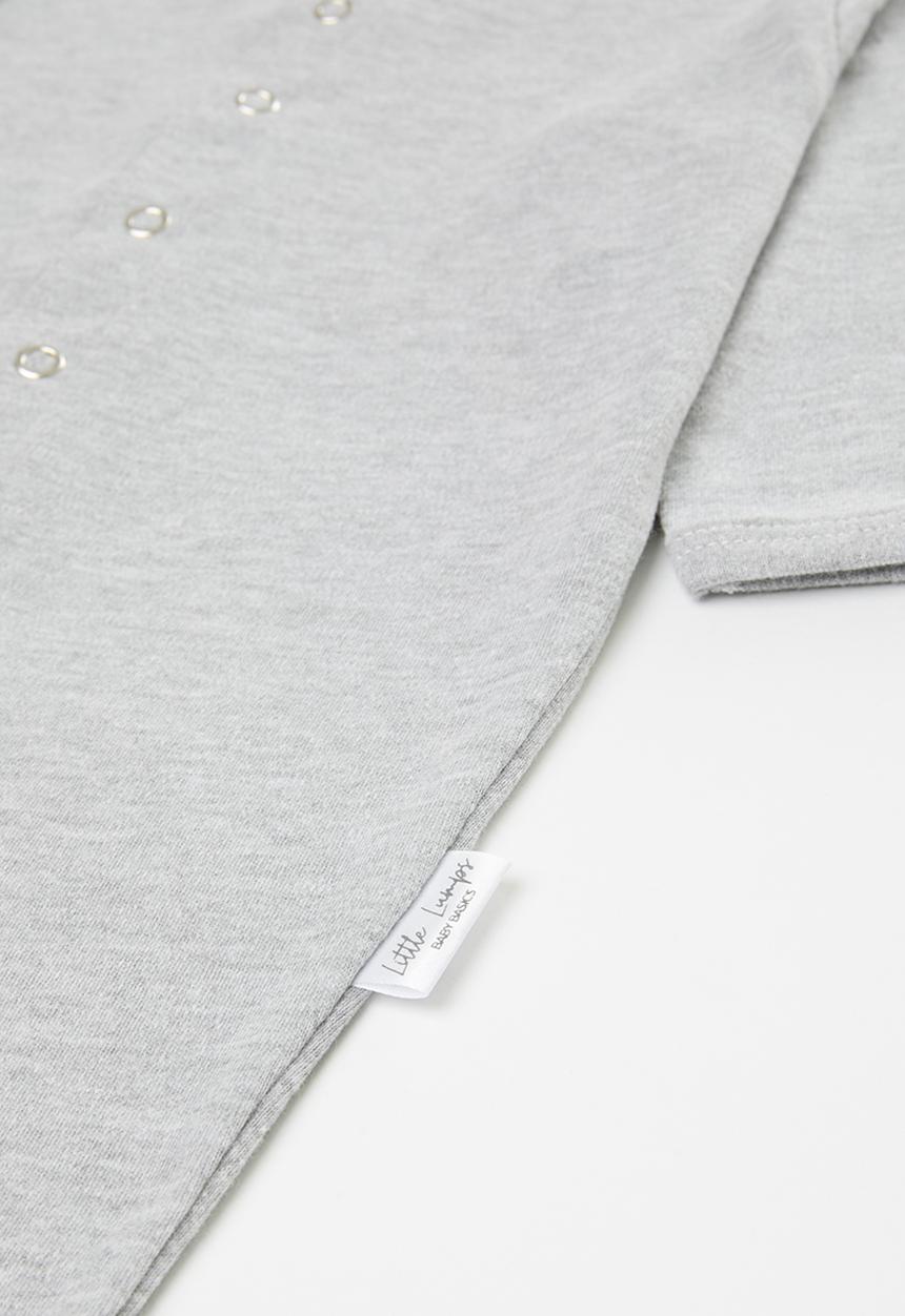 Little Lumps - Tab footless babygrow - grey