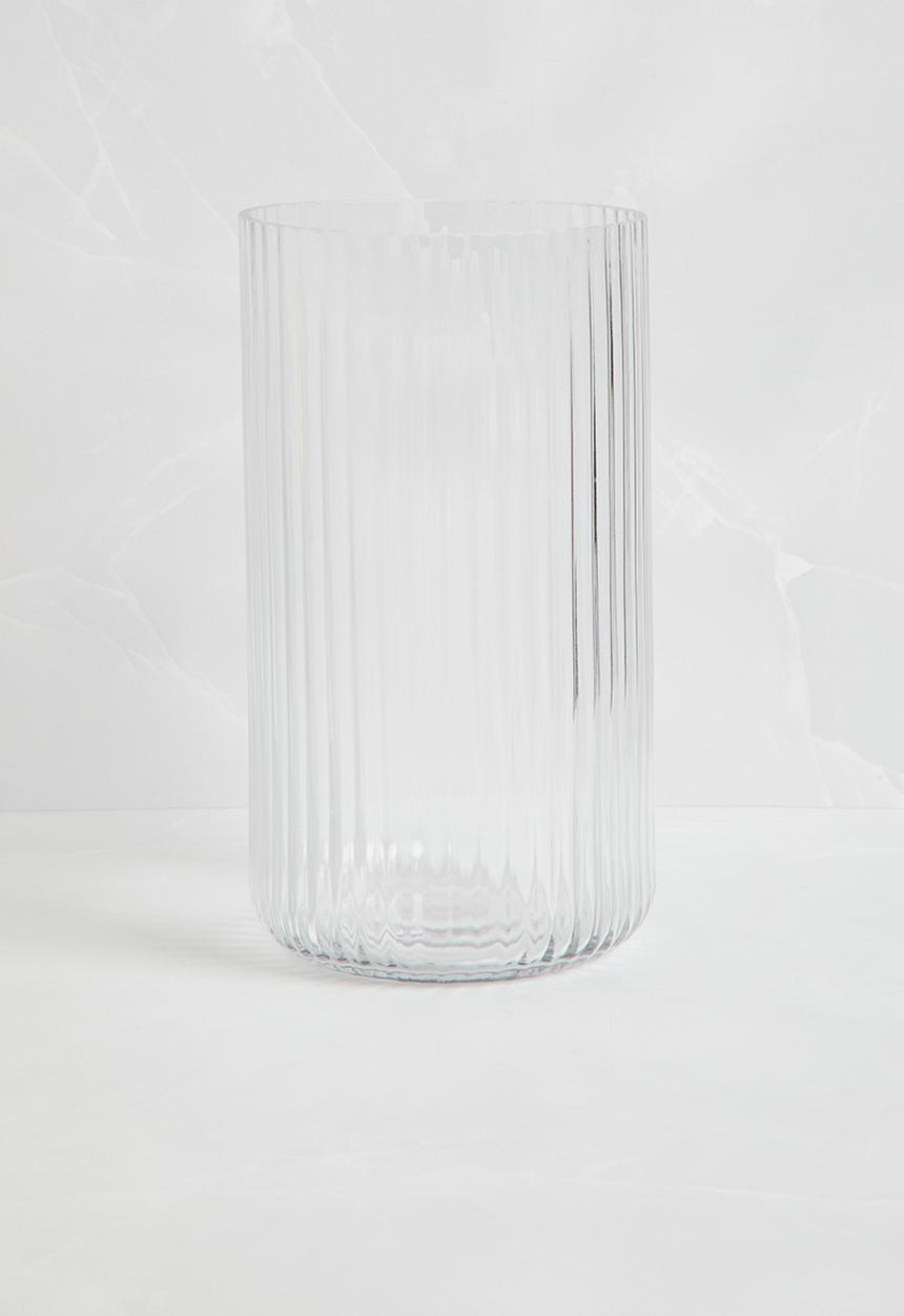 Silk By Design - Sono ribbed vase - clear