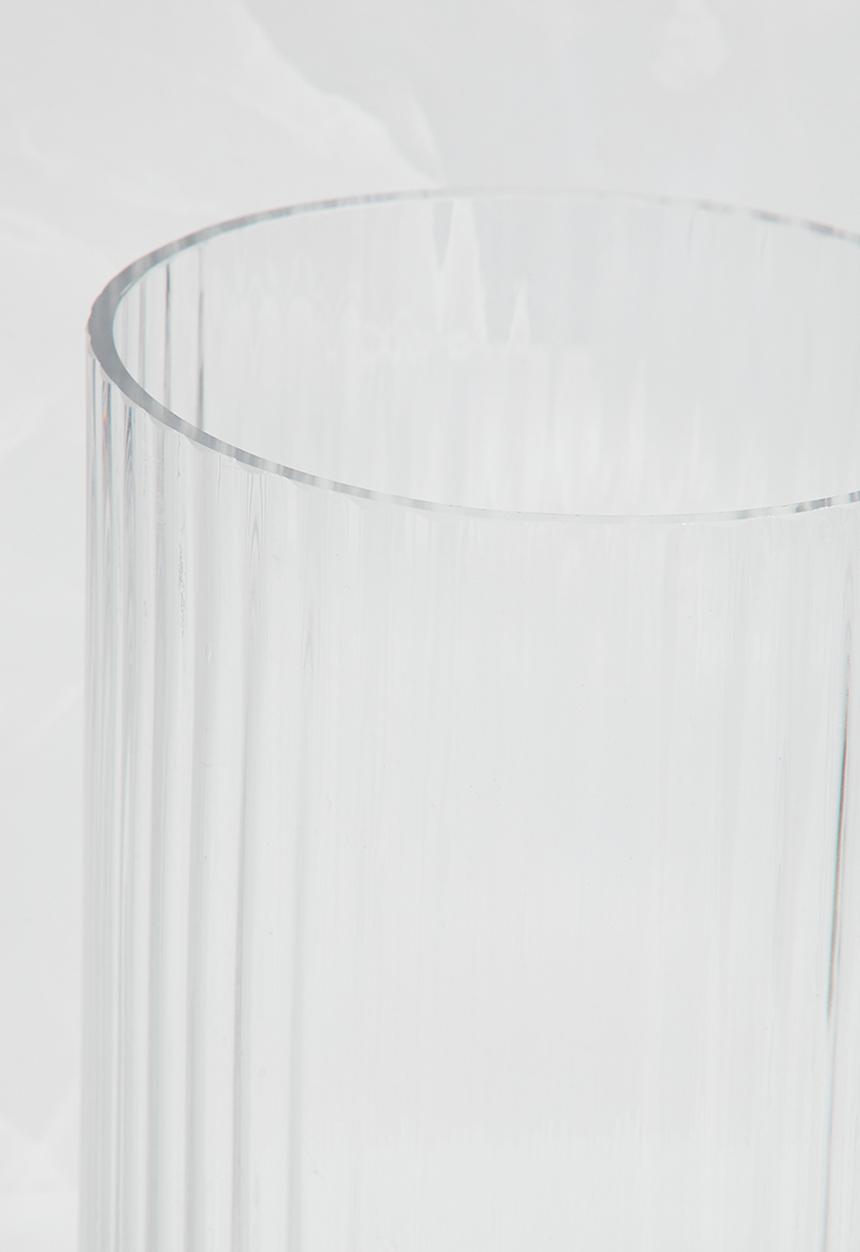 Silk By Design - Sono ribbed vase - clear