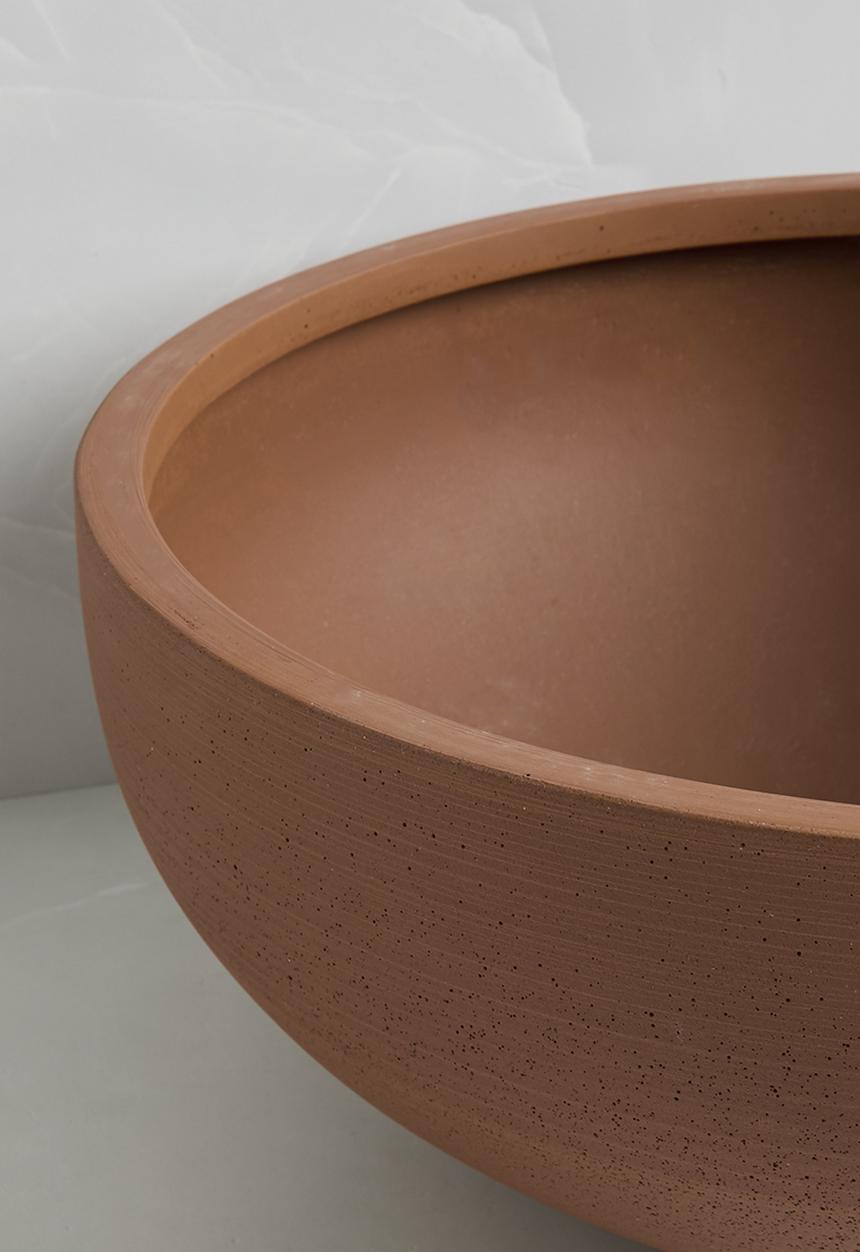 Silk By Design - Cubo bowl planter - terracotta