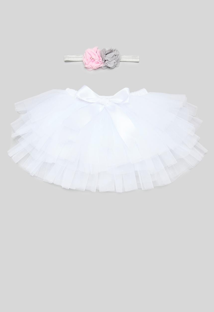 Pop Candy - Tutu & headband set-white