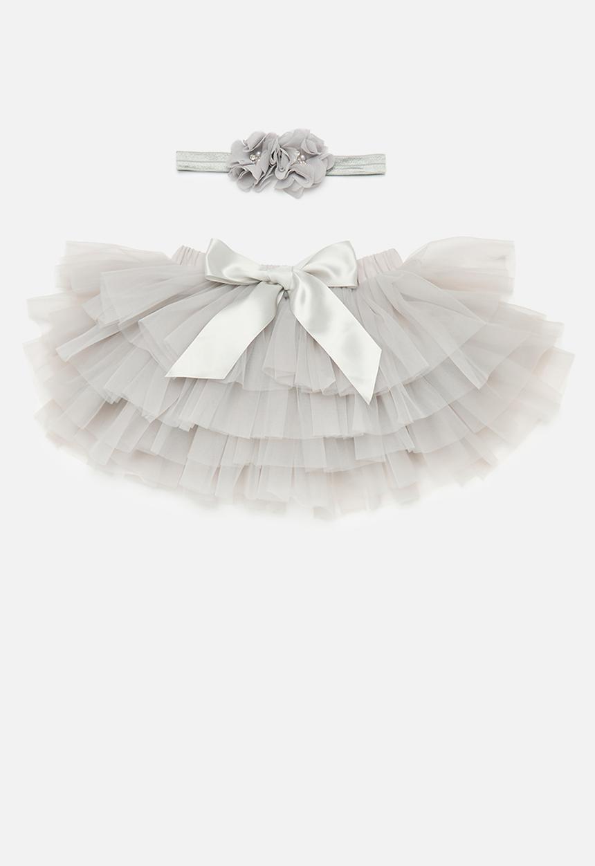 Pop Candy - Tutu & headband set - grey