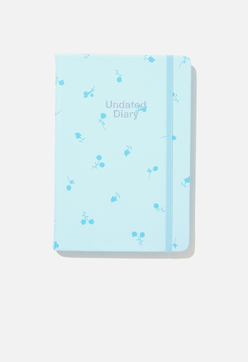 Typo - A5 Undated Weekly Buffalo Diary - Arctic Blue Ditsy Floral