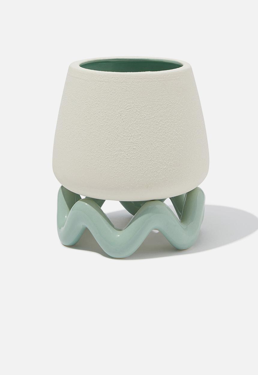 Typo - 2 Piece Planter - Ecru