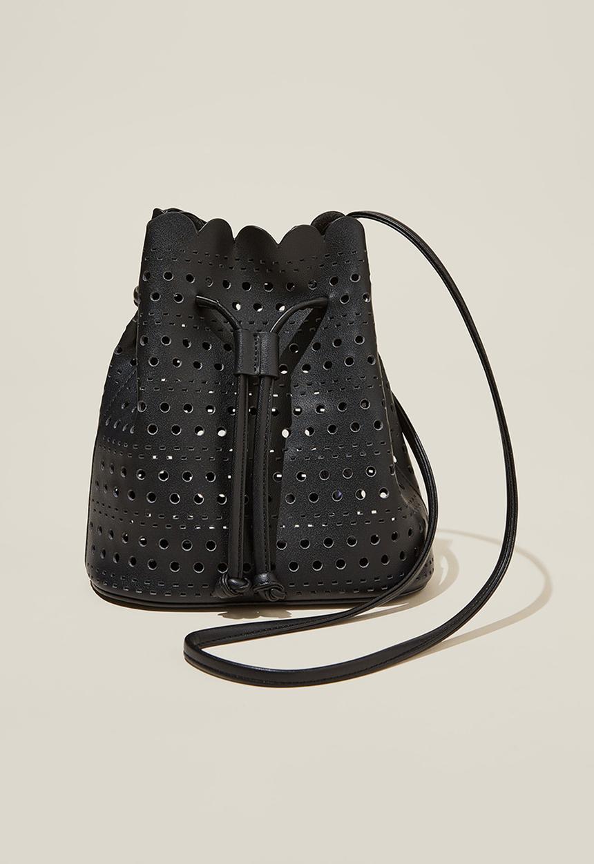 Rubi - Blake mini bucket bag - black lasercut