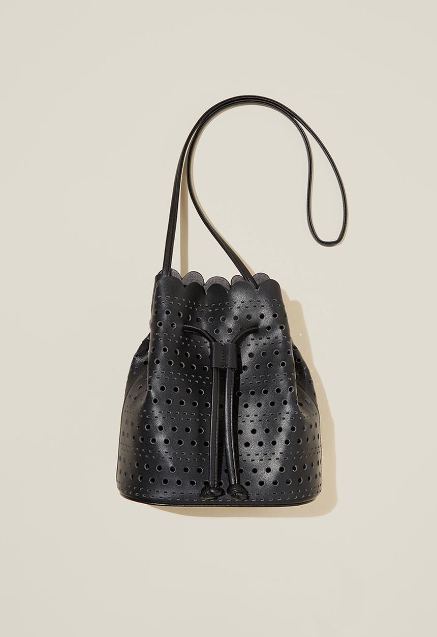 Rubi - Blake mini bucket bag - black lasercut