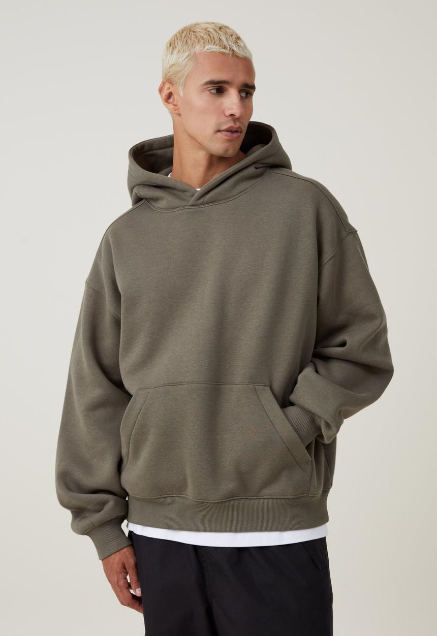 Cotton On - Box fit hoodie - military