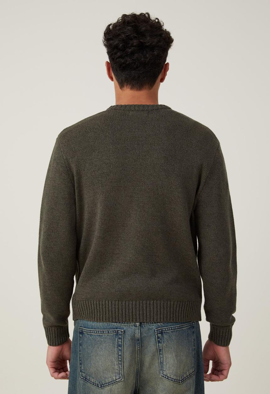 Cotton On - Crew knit - forest twist 
