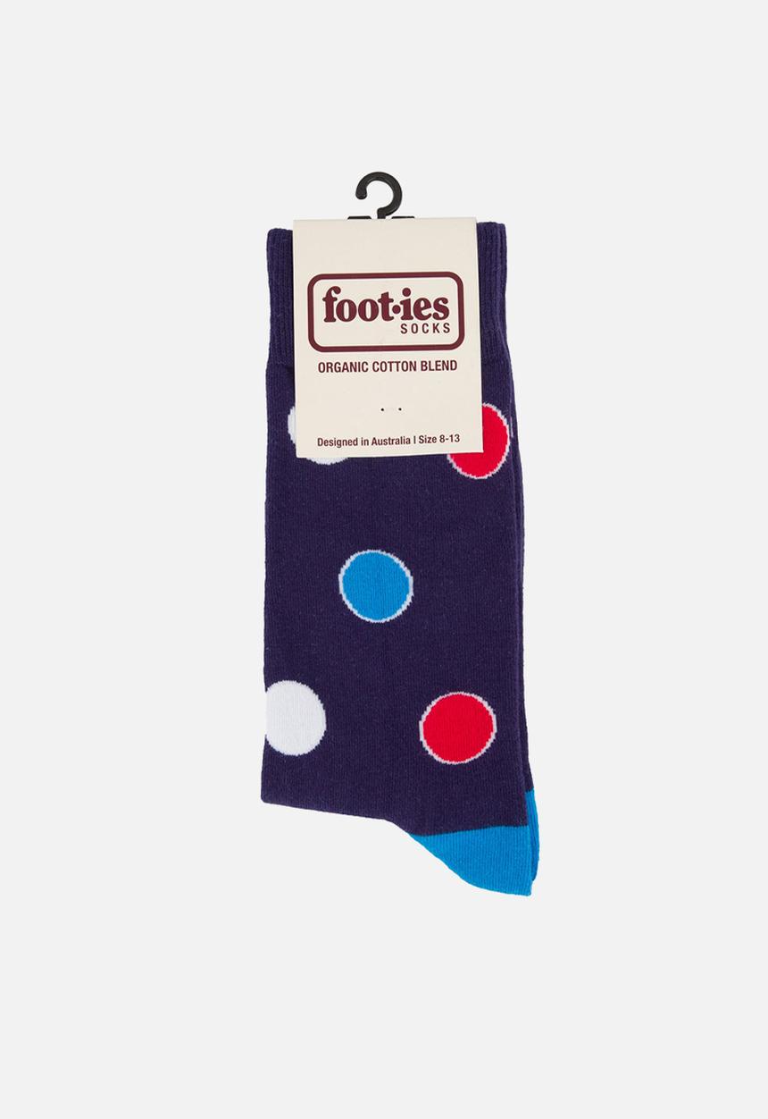 Foot-ies - Super Spot Organic Cotton Sock - Navy
