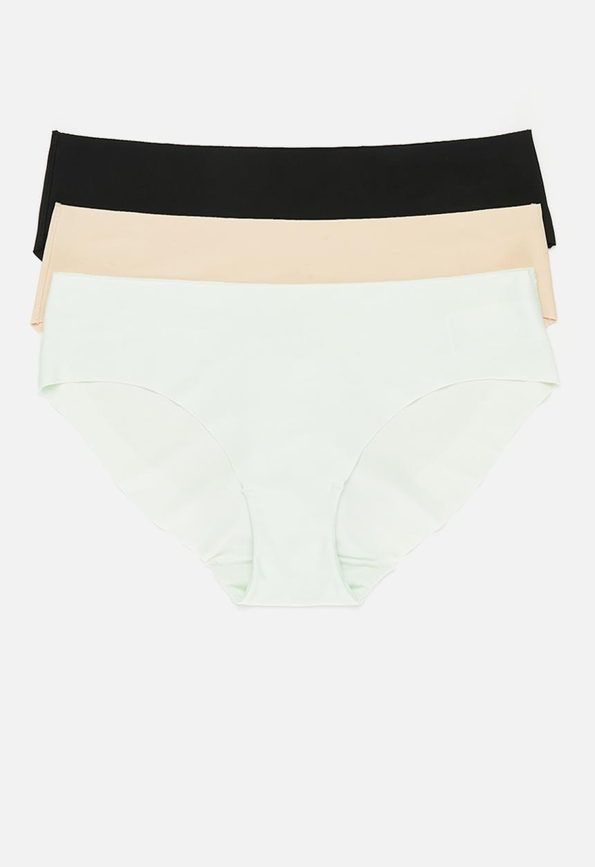 Cotton On - The Invisible Bikini Brief 3 Pack - Black/Spearmint/Frappe