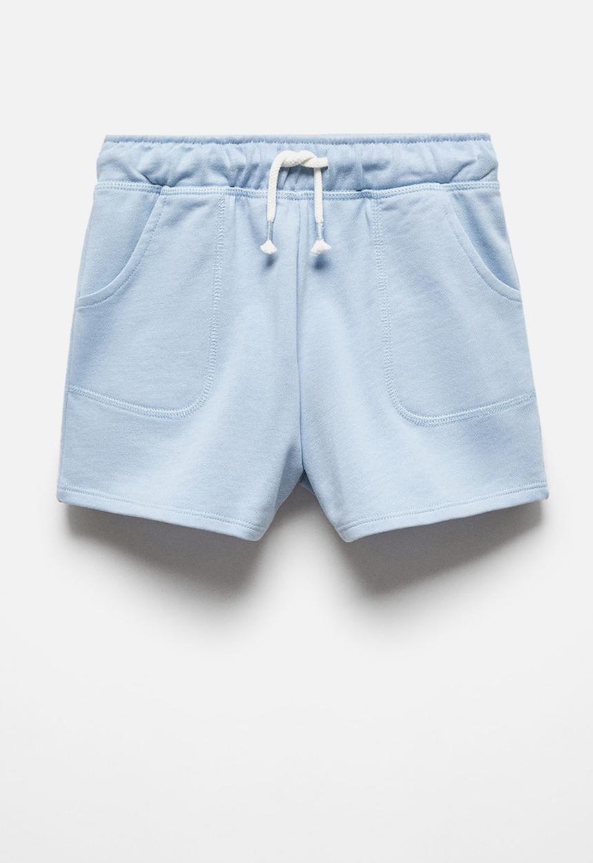 MANGO - Shorts lea - sky-blue