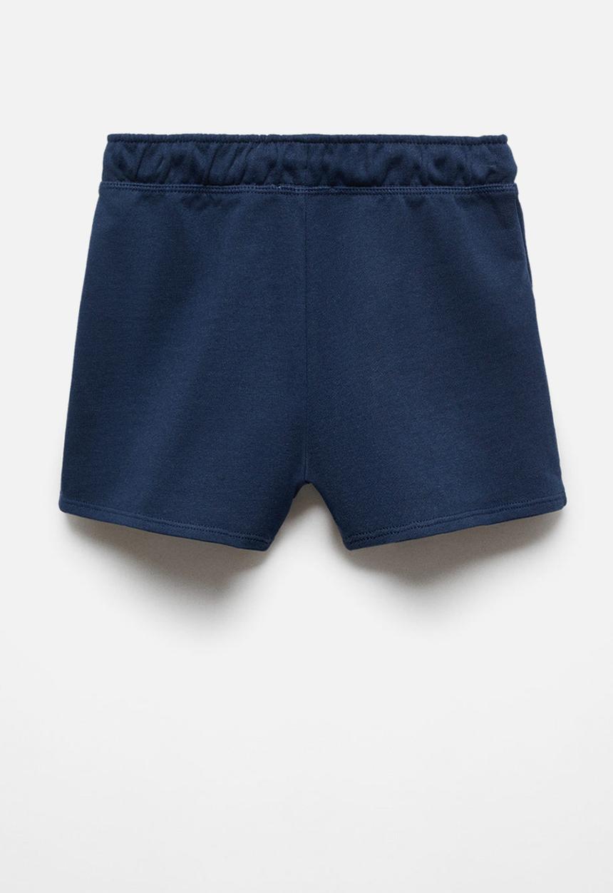 MANGO - Shorts lea - navy