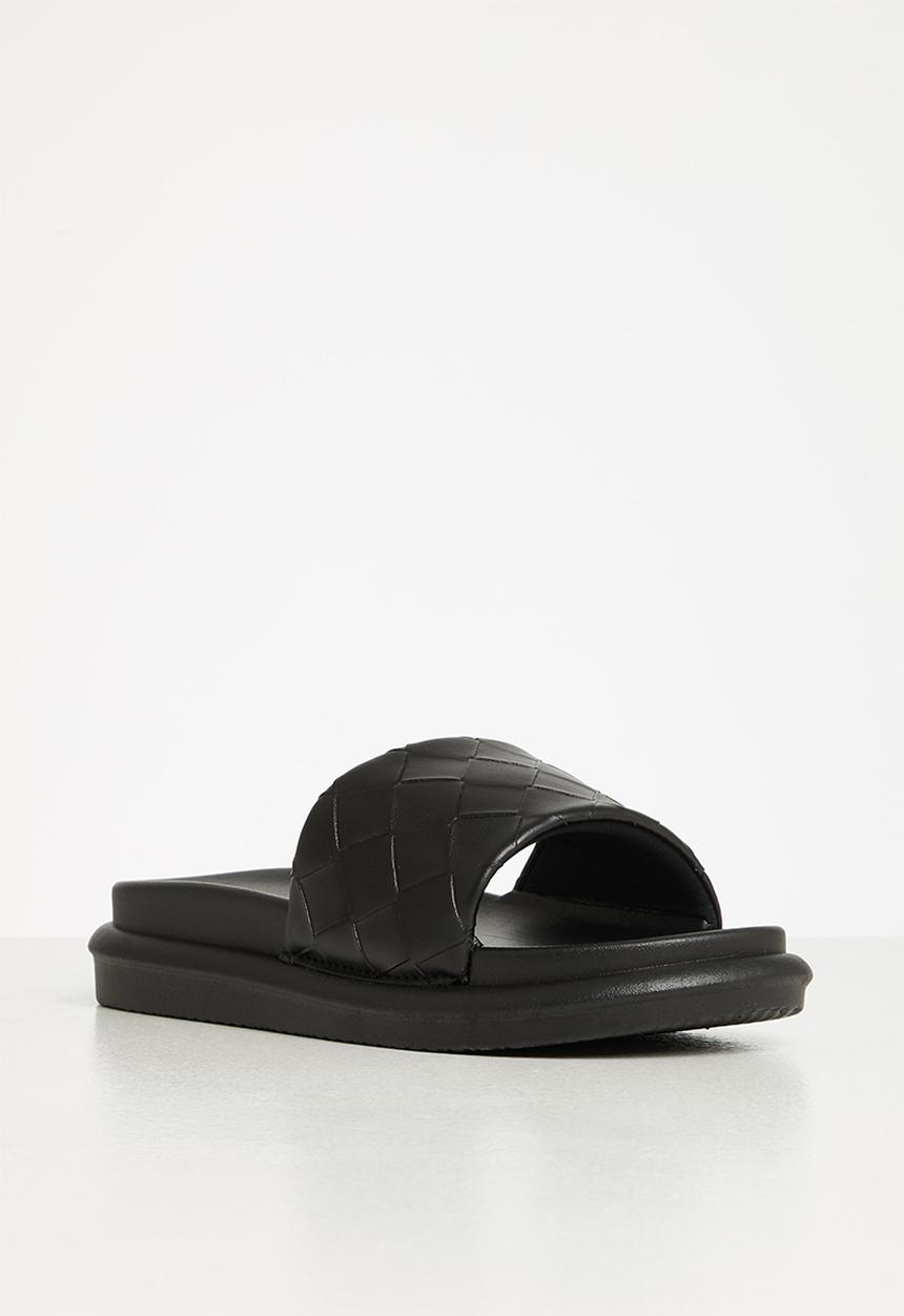 Superbalist - Embossed mule slide - black