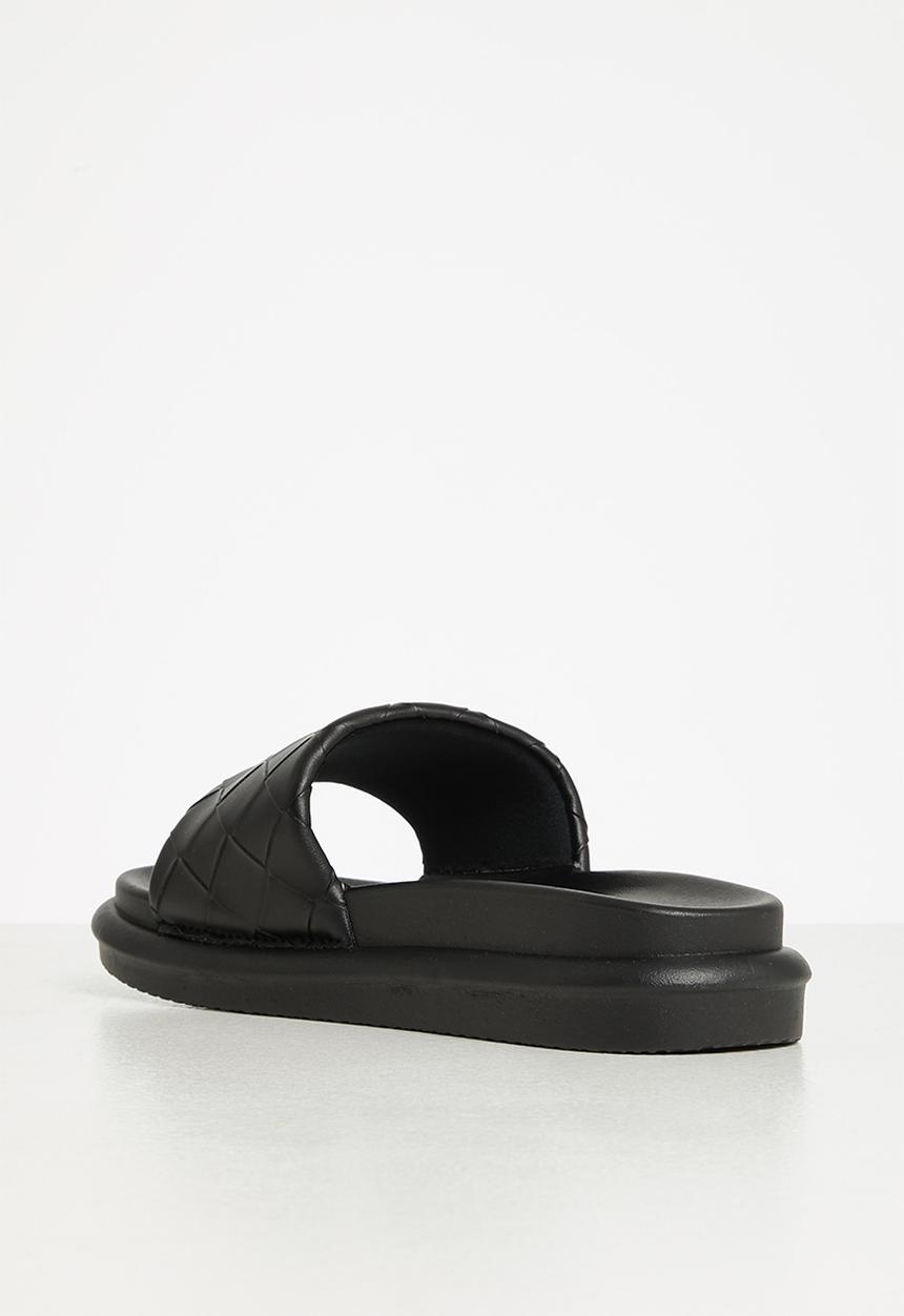 Superbalist - Embossed mule slide - black