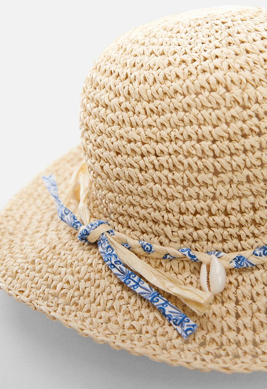 MANGO - Hat conchas - light brown