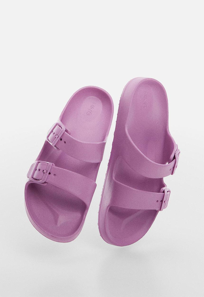 MANGO - Flip-flop pau - mauve