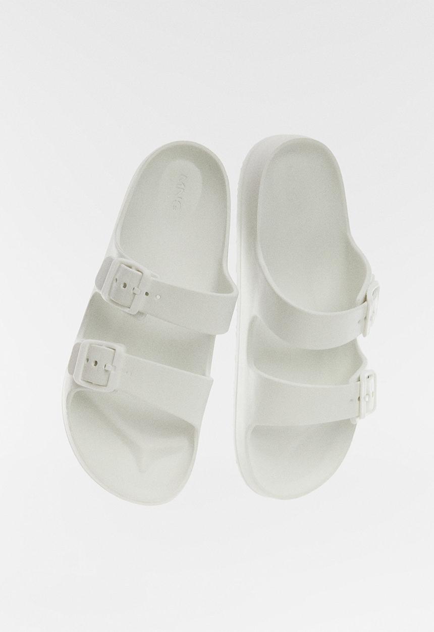 MANGO - Flip-flop pauw - white