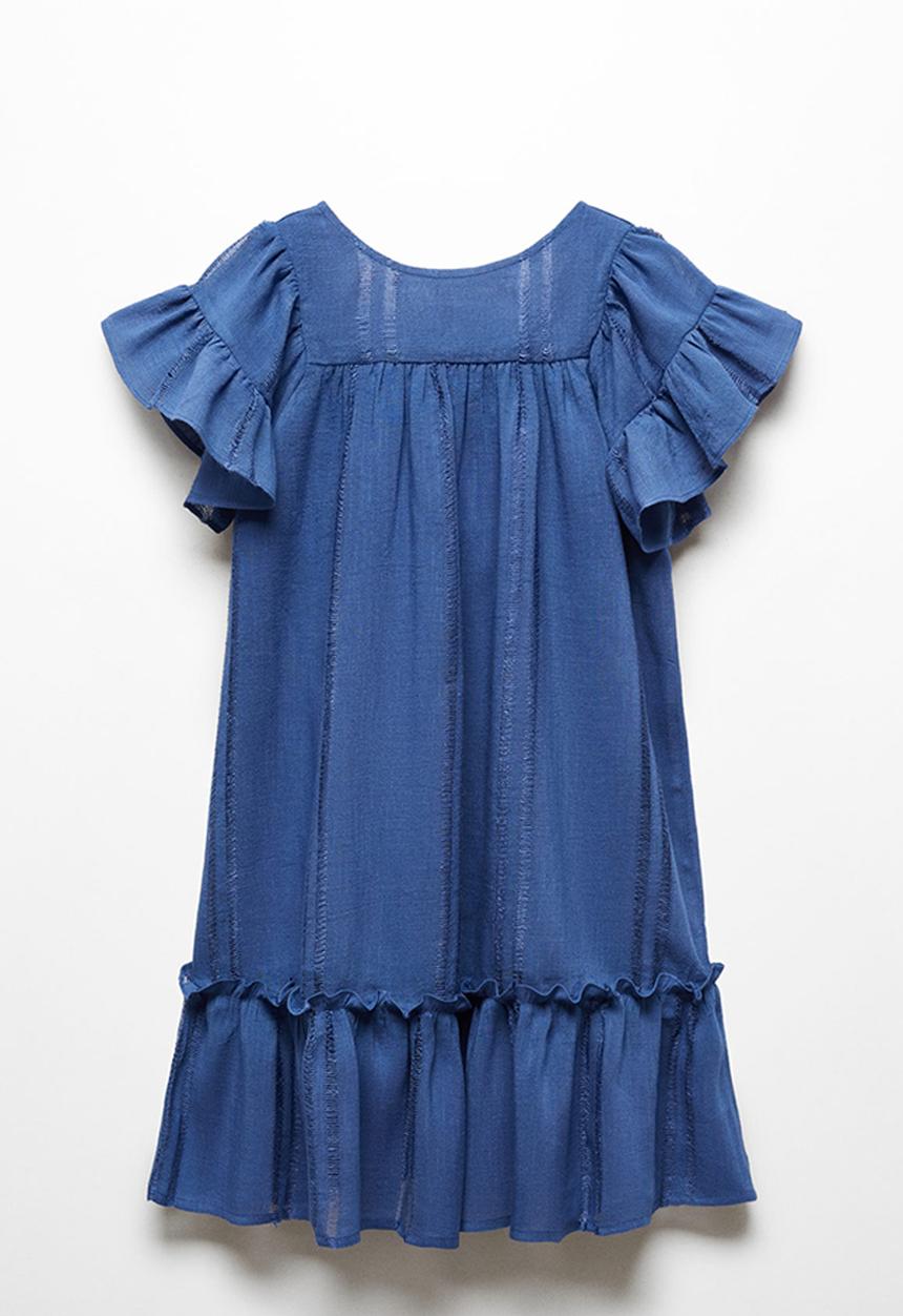 MANGO - Dress golfet - sky-blue