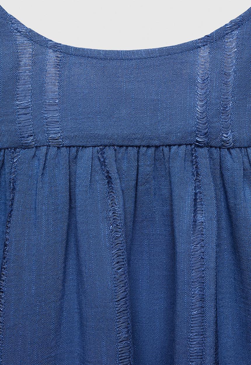 MANGO - Dress golfet - sky-blue