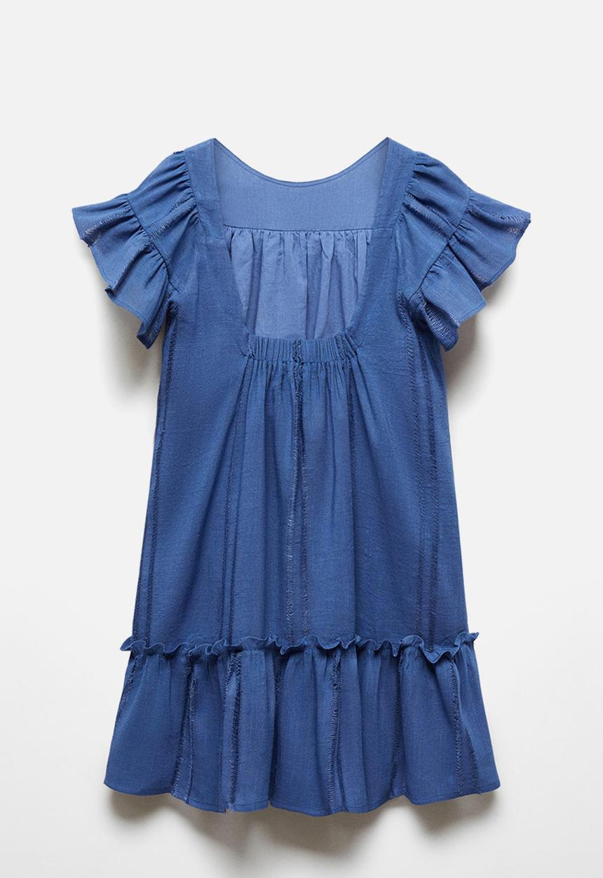 MANGO - Dress golfet - sky-blue