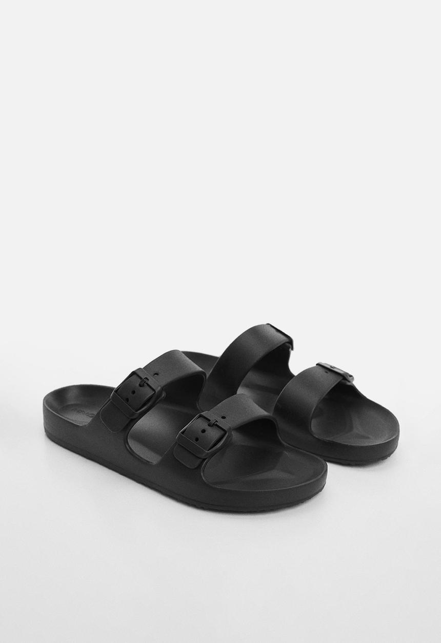 MANGO - Flip-flop pautn - black