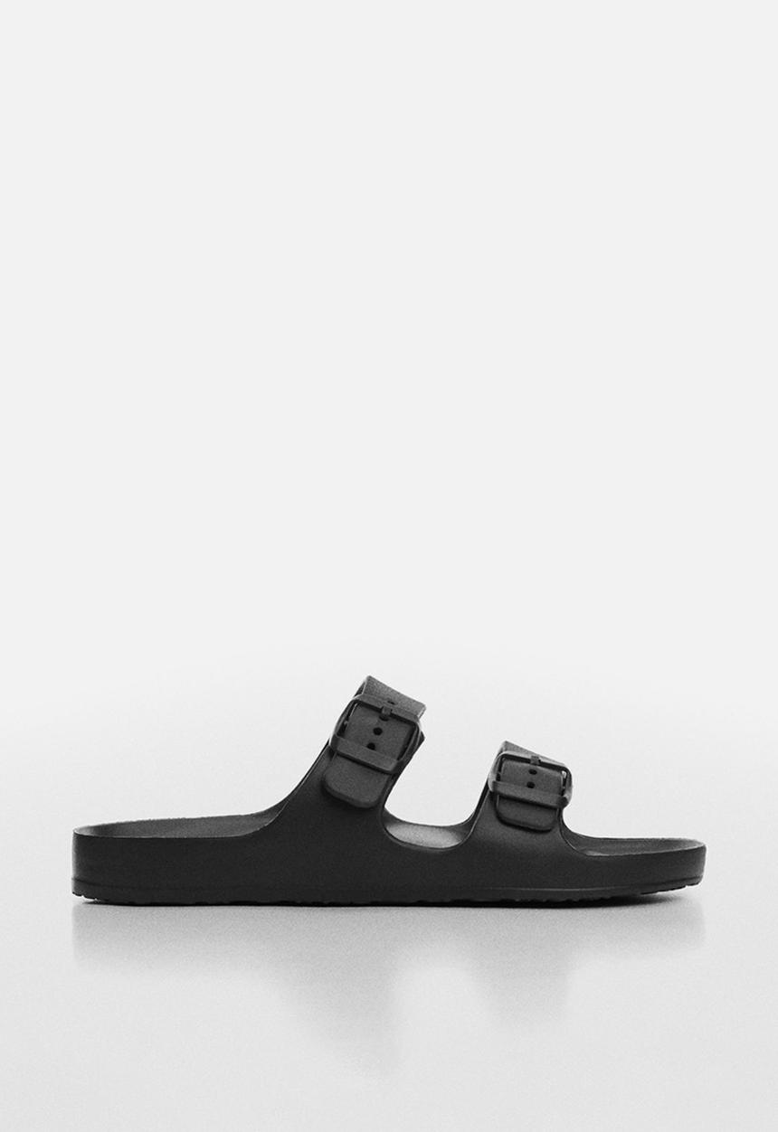 MANGO - Flip-flop pautn - black