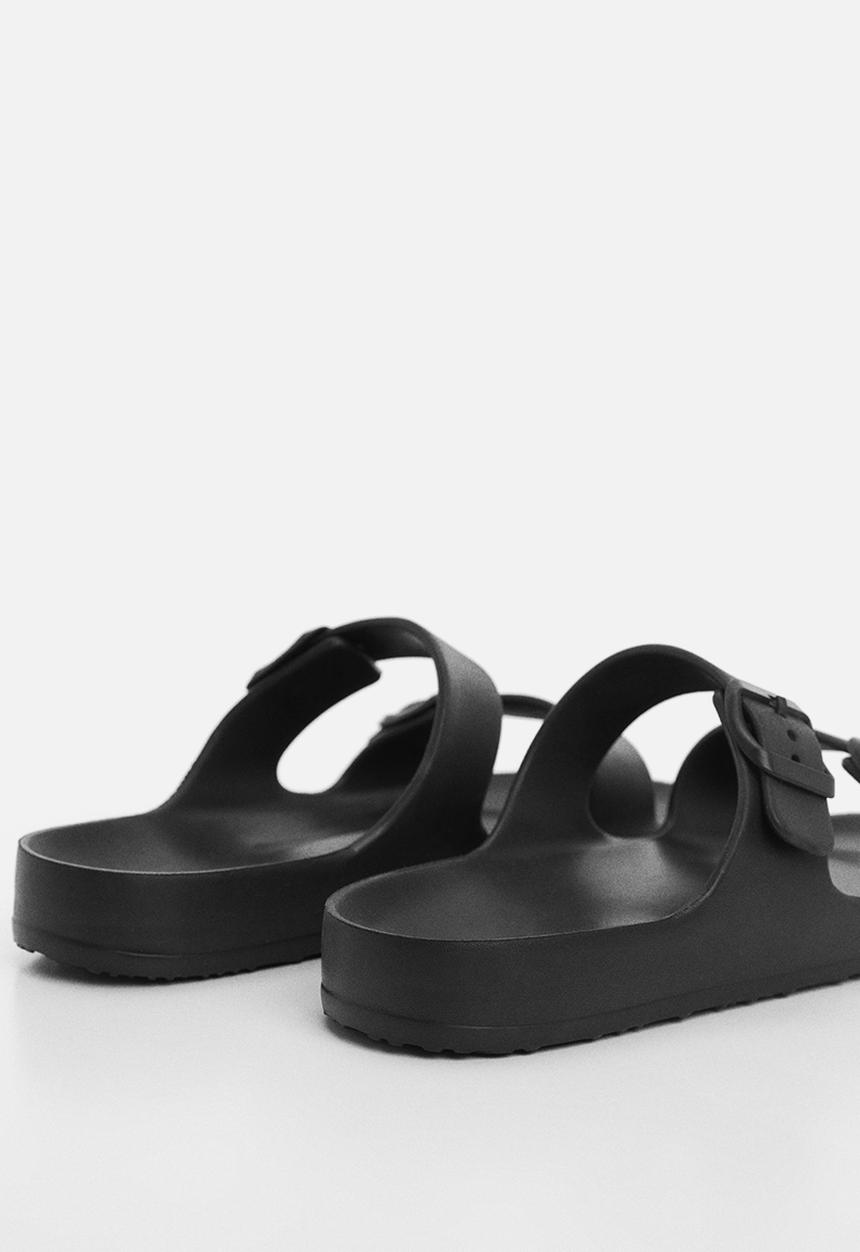 MANGO - Flip-flop pautn - black