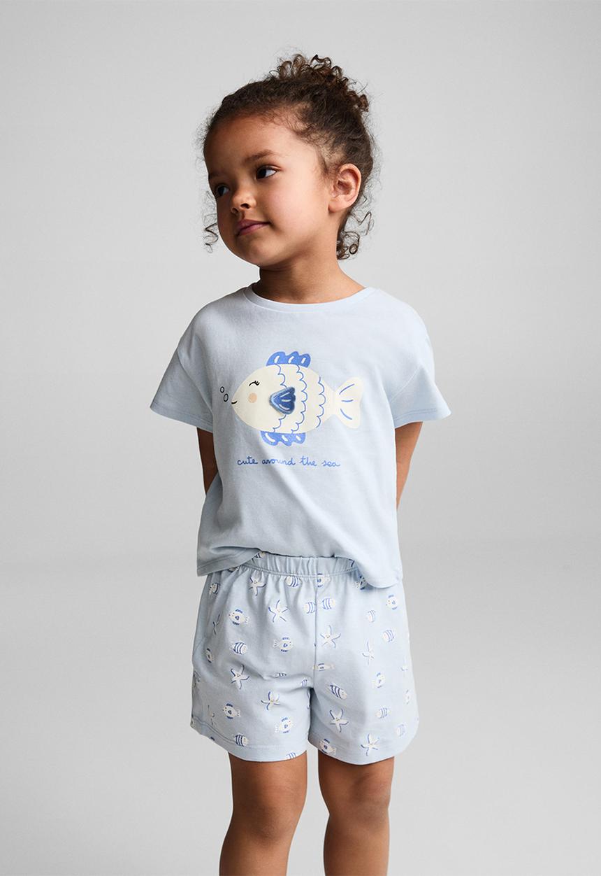MANGO - Pyjamas fish set - sky-blue