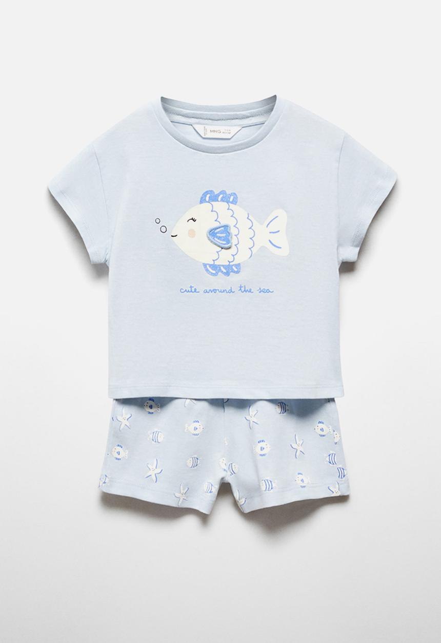 MANGO - Pyjamas fish set - sky-blue