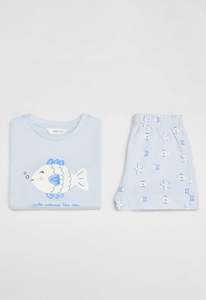 MANGO - Pyjamas fish set - sky-blue