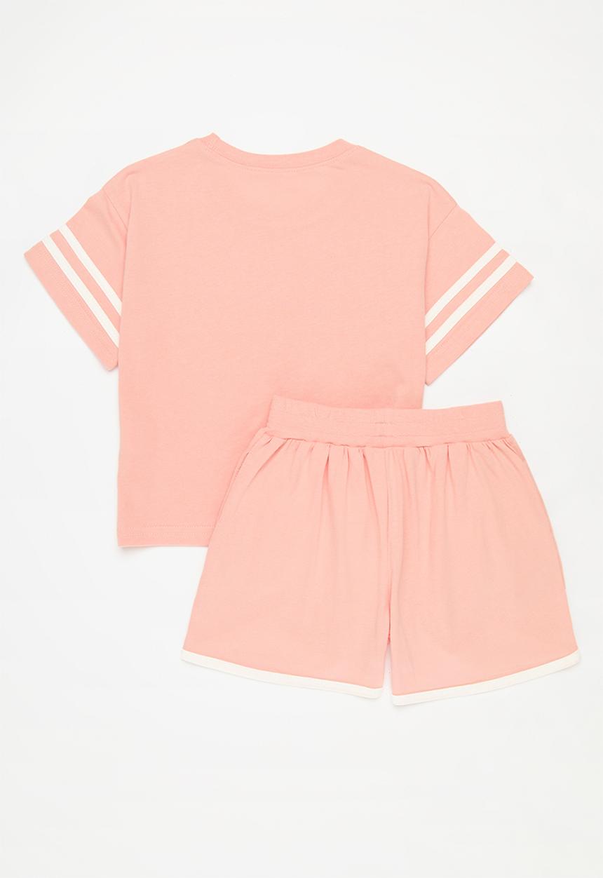 Pop Candy - Cropped top and short set-pink
