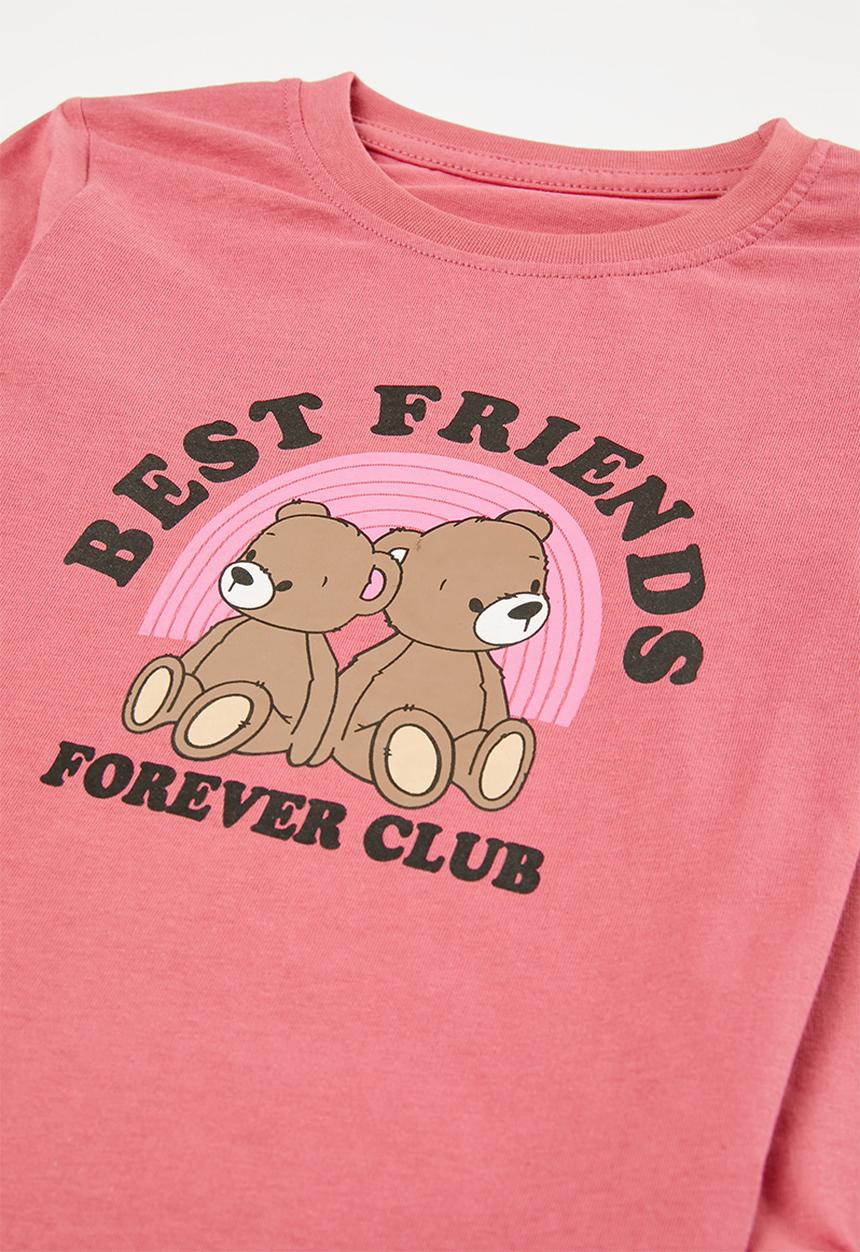 Pop Candy - Bear Print pj set - pink