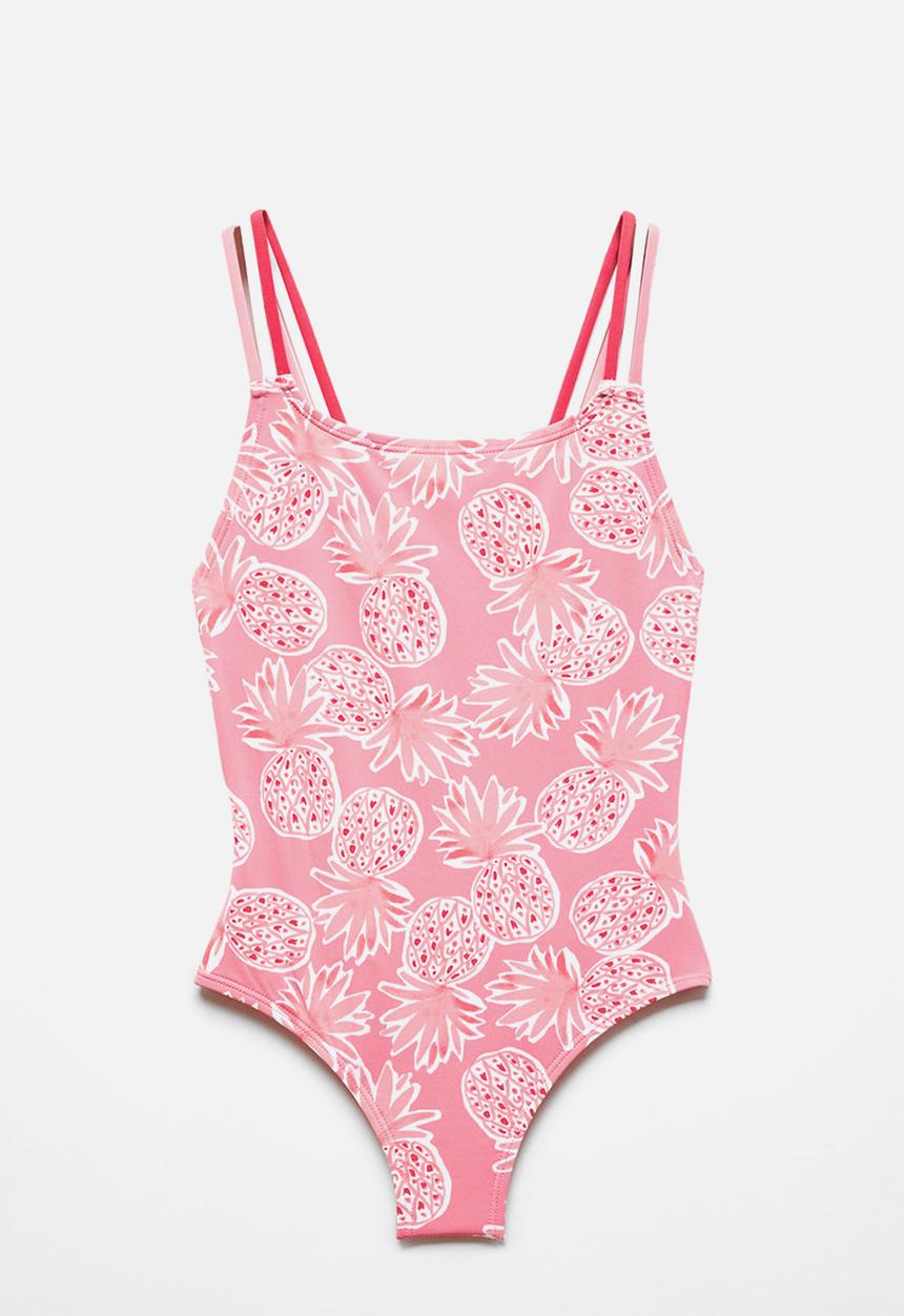MANGO - Swimsuit ananas - bright pink