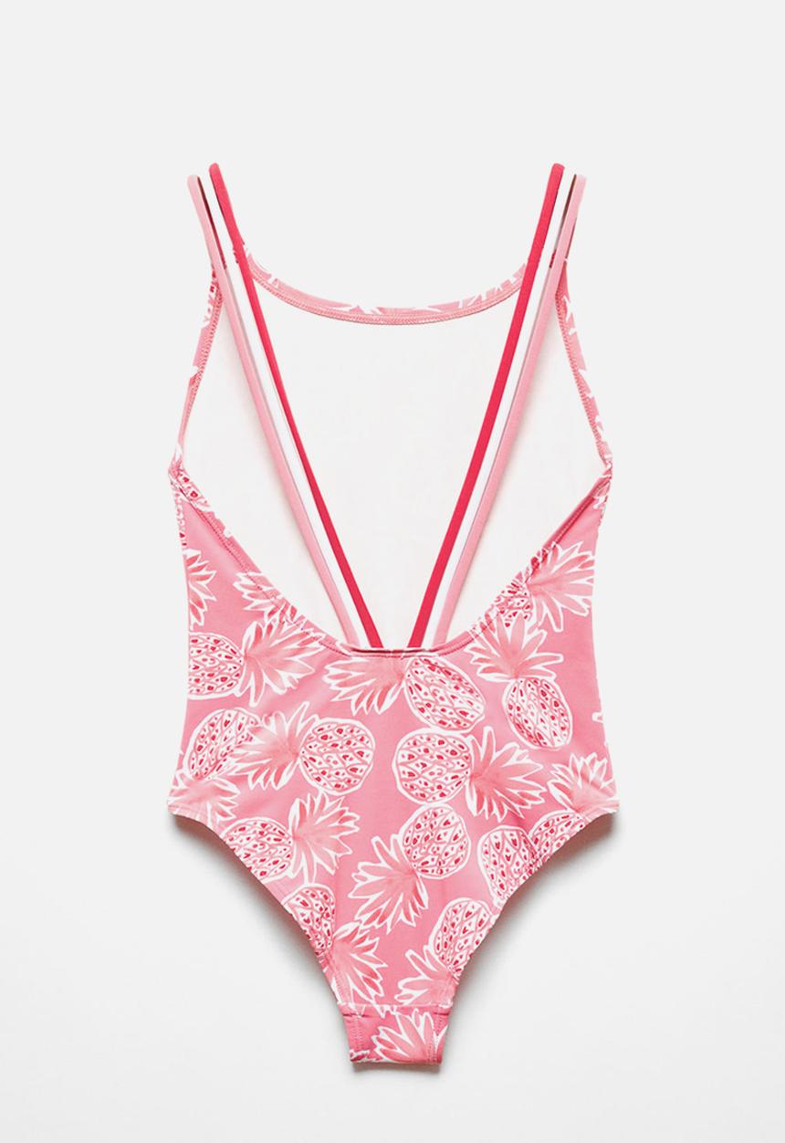 MANGO - Swimsuit ananas - bright pink