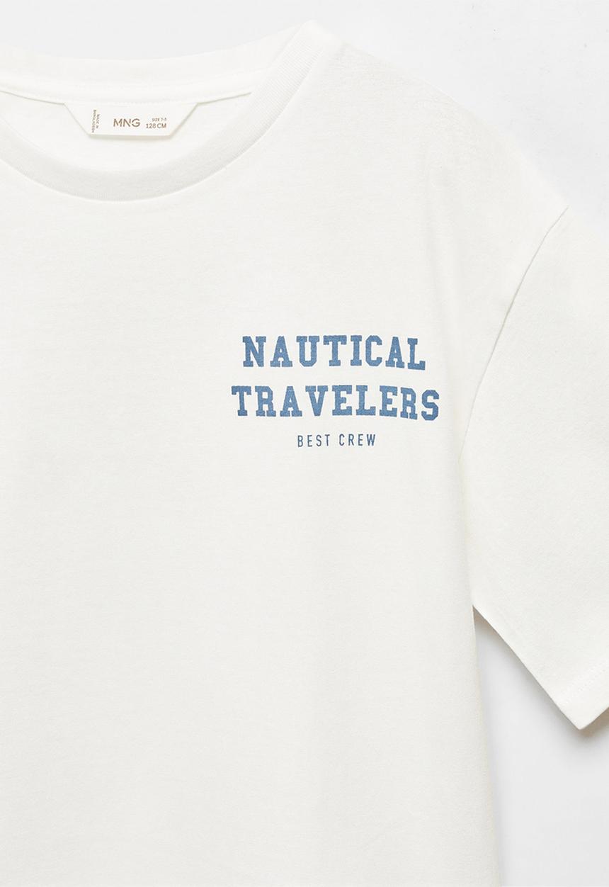 MANGO - T-shirt nautical - natural