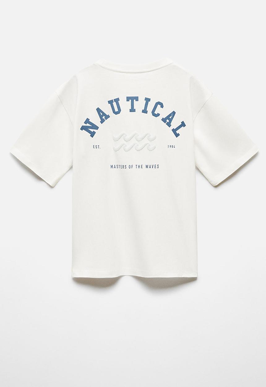 MANGO - T-shirt nautical - natural