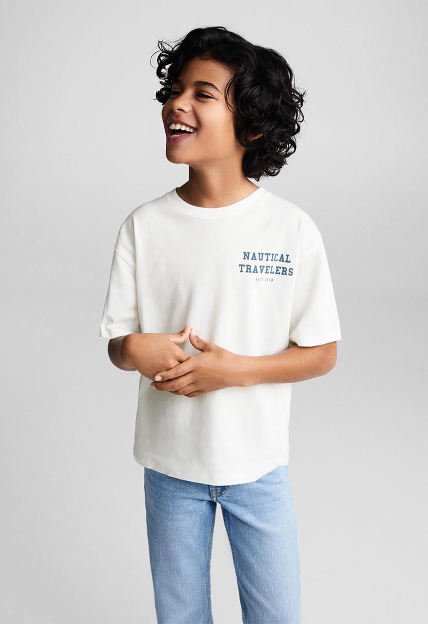 MANGO - T-shirt nautical - natural