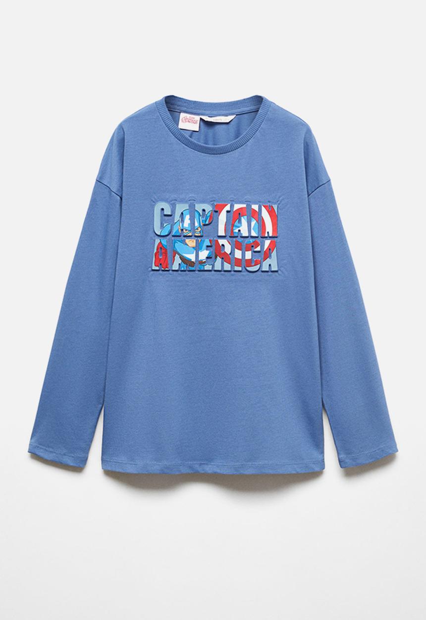 MANGO - T-shirt captain - blue