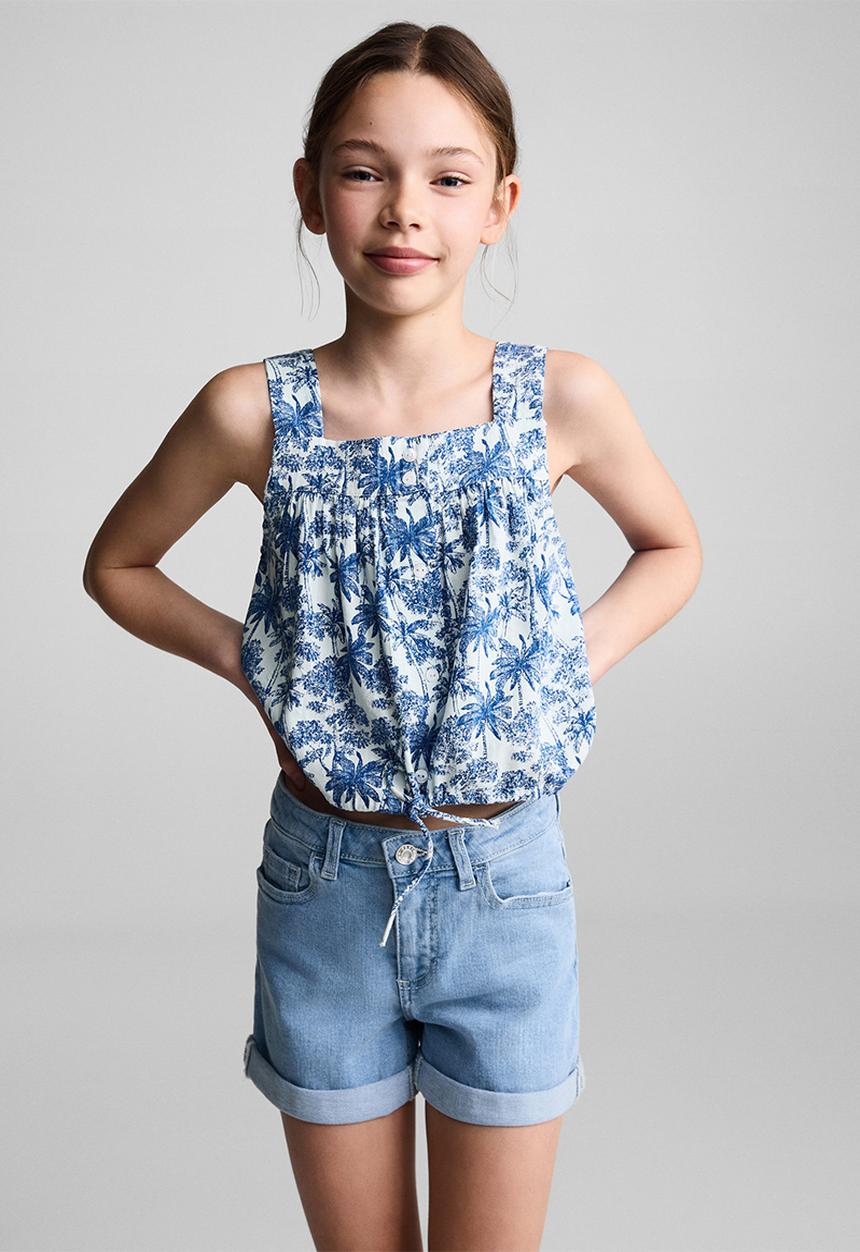 MANGO - Shorts chip - light denim