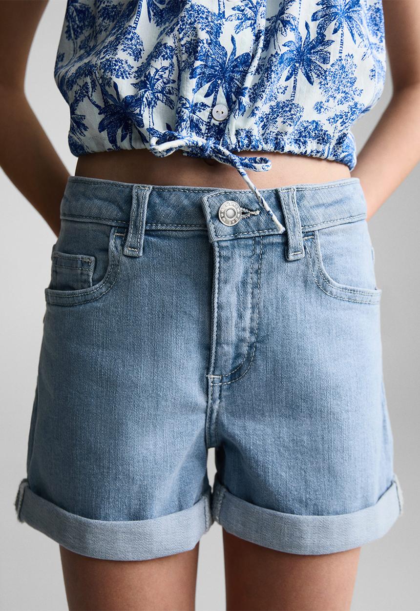 MANGO - Shorts chip - light denim