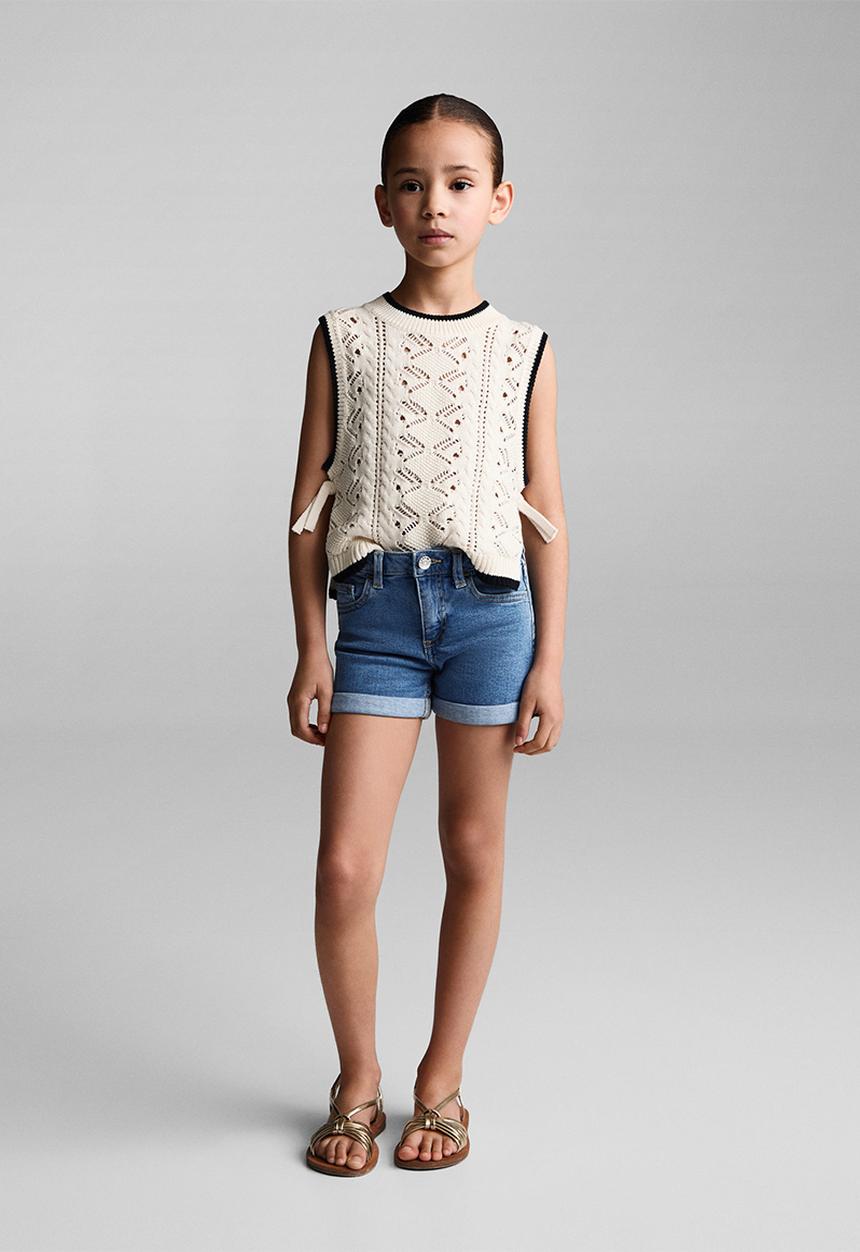 MANGO - Shorts chip - denim