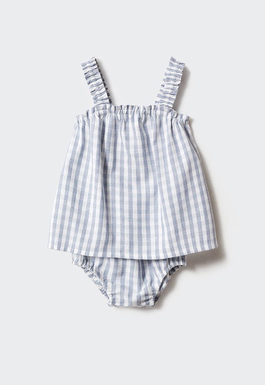 MANGO - Dress vichyg - blue